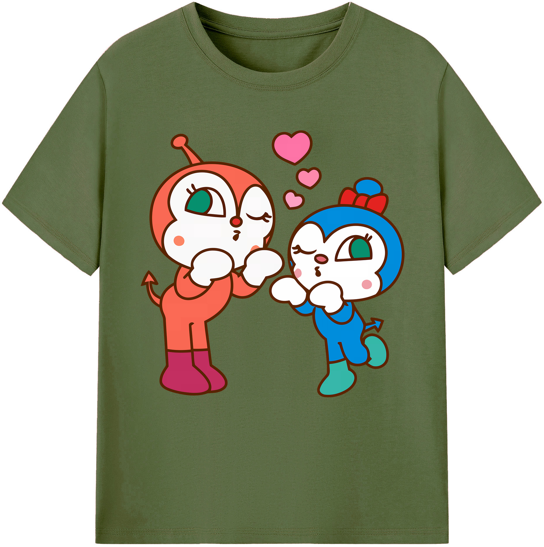 （画像用） アンパンマン Anpanman 綿100％半袖Tシャツ（フロントプリント）